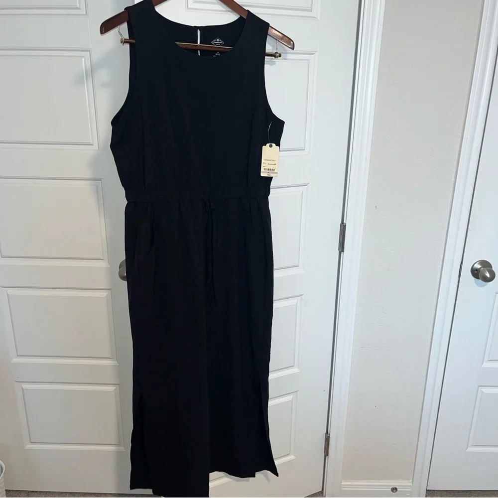 NWT St. John Bay Active Dress, Black, Petite Large - Picture 1 of 5